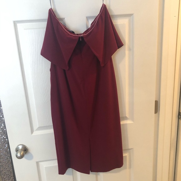 Lulu’s Red Strapless Midi Dress - Picture 9 of 9